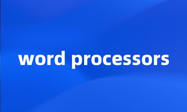 word processors