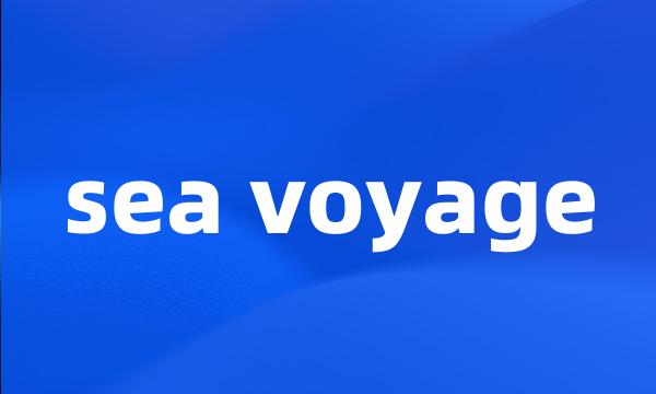 sea voyage