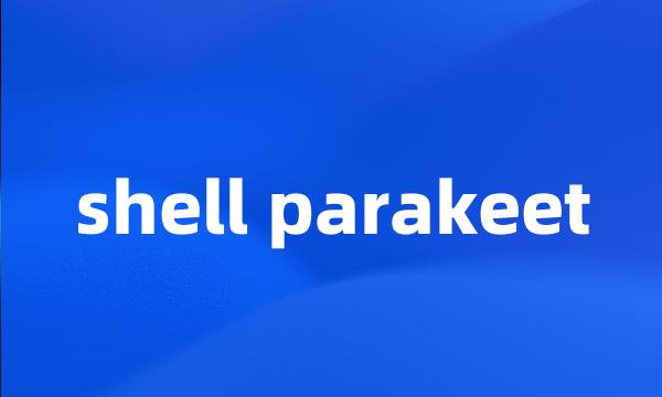 shell parakeet