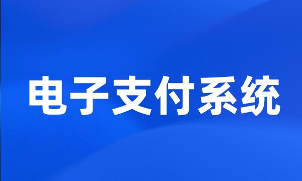 电子支付系统