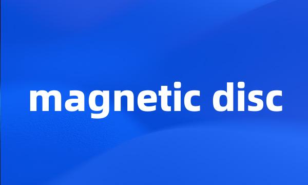 magnetic disc