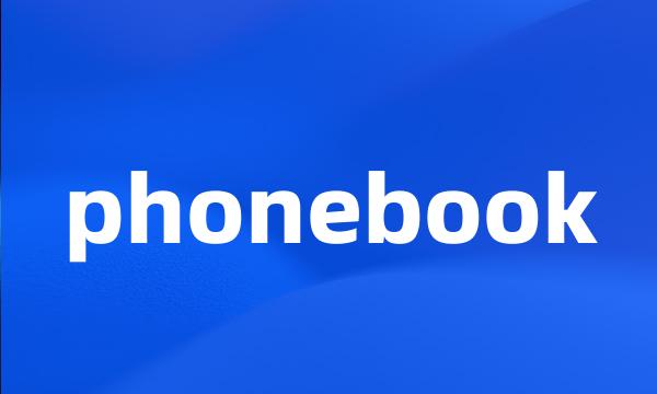 phonebook