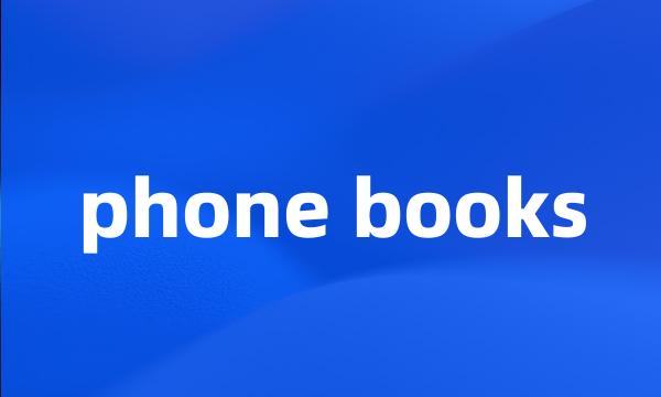 phone books