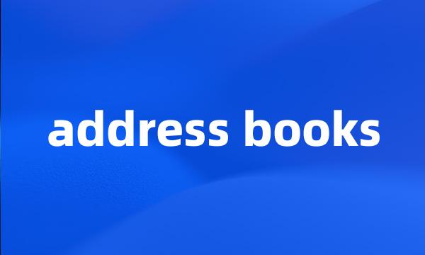 address books