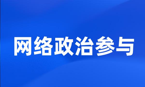 网络政治参与