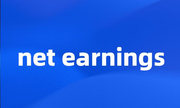 net earnings