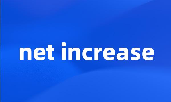 net increase