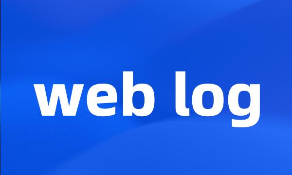 web log