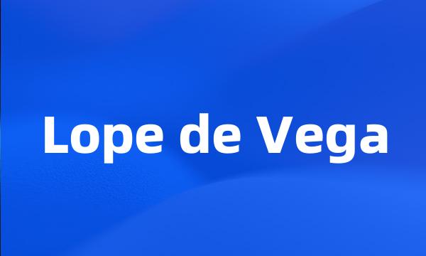 Lope de Vega