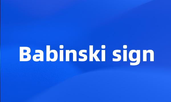 Babinski sign