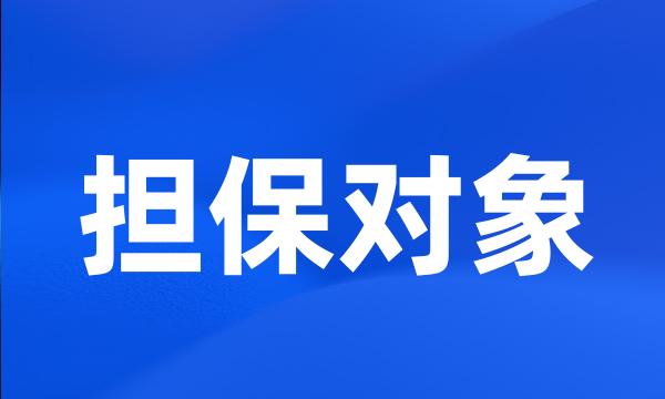 担保对象