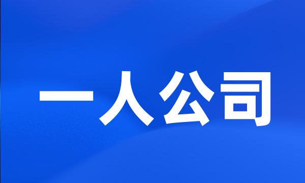 一人公司