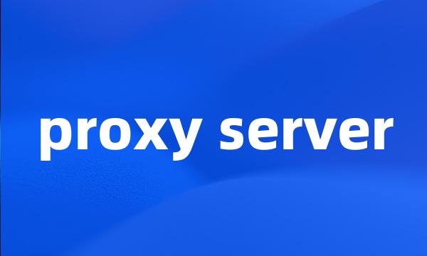 proxy server