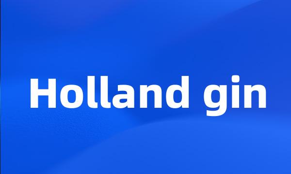 Holland gin