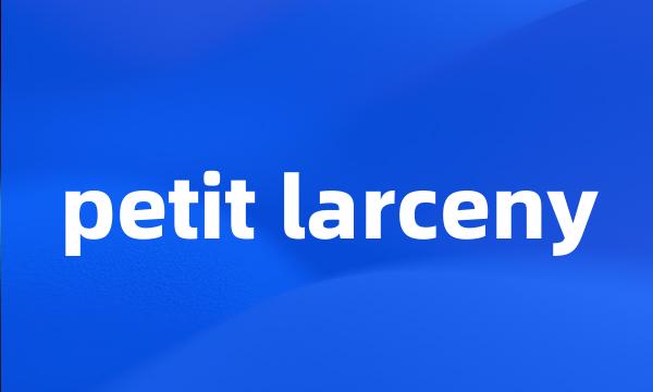 petit larceny