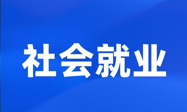 社会就业