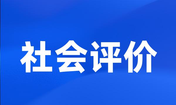 社会评价