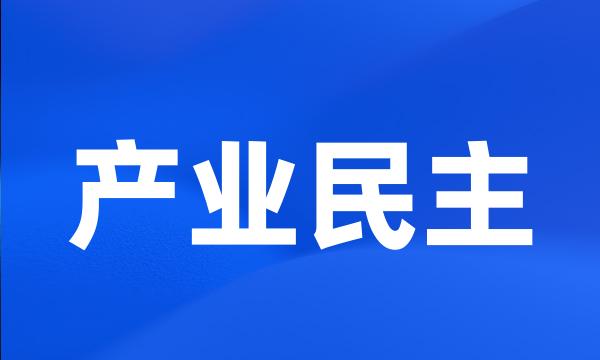 产业民主