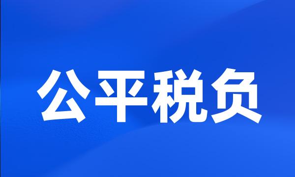 公平税负