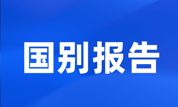 国别报告