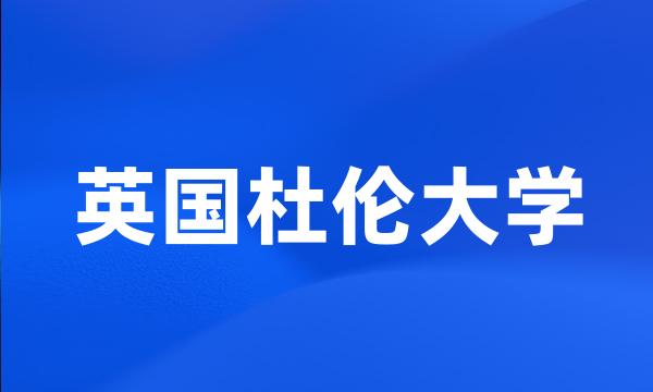 英国杜伦大学