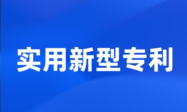 实用新型专利