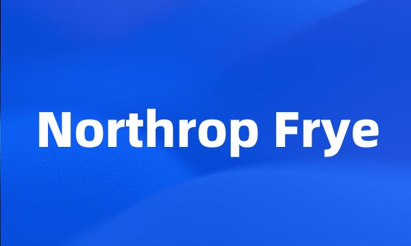 Northrop Frye