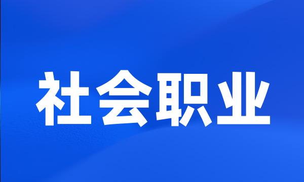 社会职业