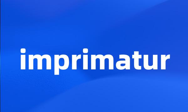 imprimatur