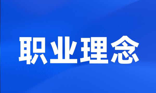 职业理念