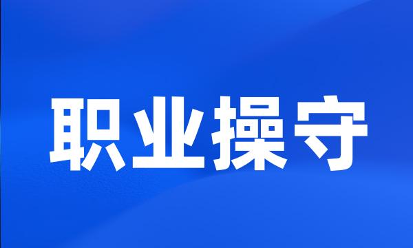 职业操守