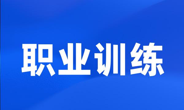 职业训练