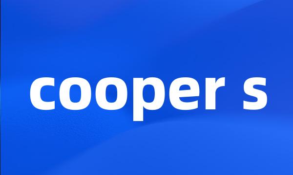 cooper s