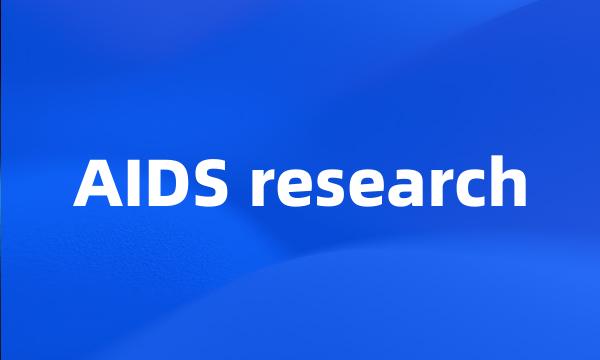 AIDS research