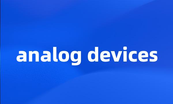 analog devices