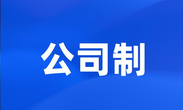 公司制