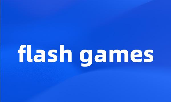 flash games