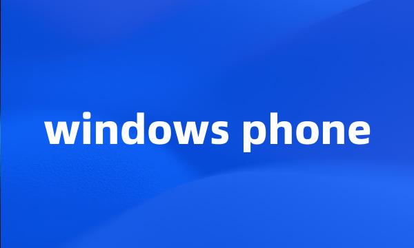 windows phone