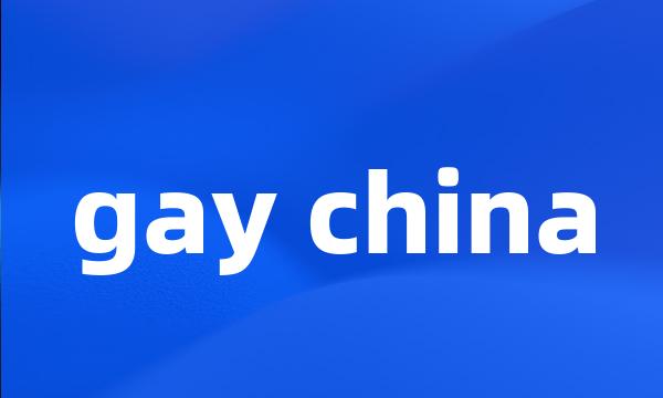 gay china