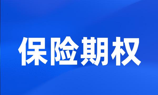 保险期权