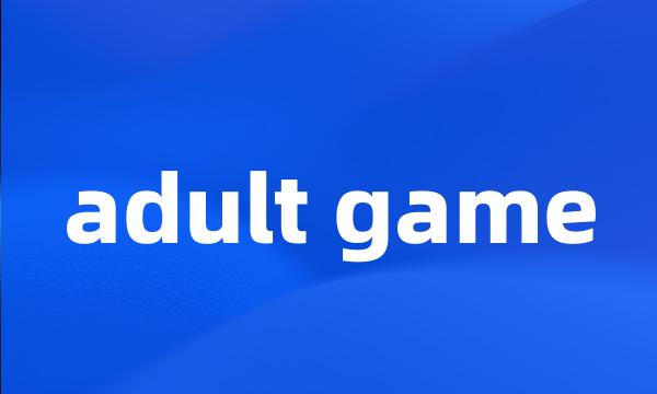 adult game