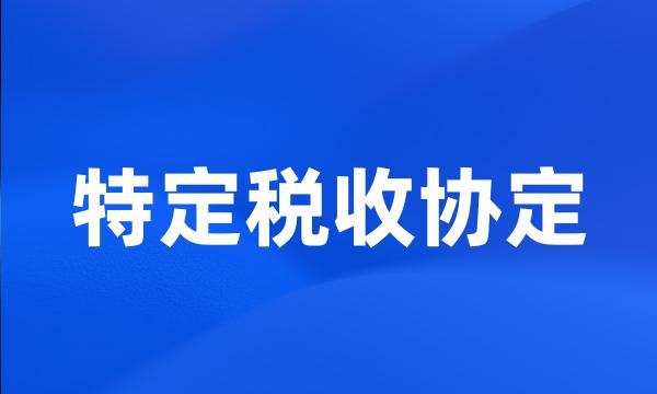 特定税收协定