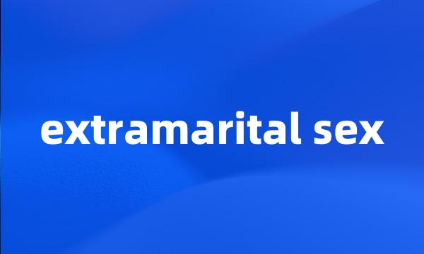 extramarital sex