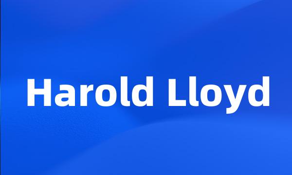 Harold Lloyd