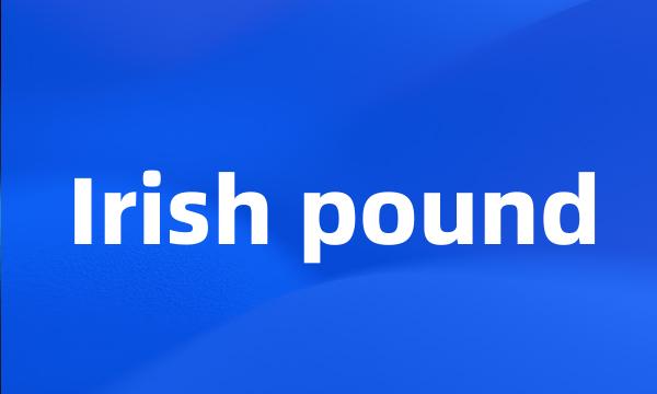 Irish pound