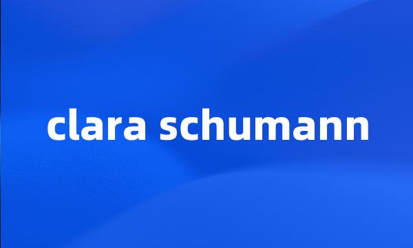 clara schumann