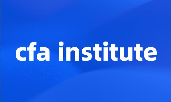 cfa institute