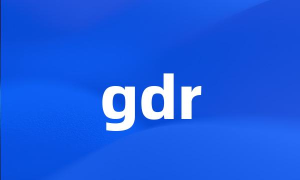 gdr