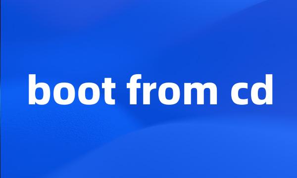 boot from cd