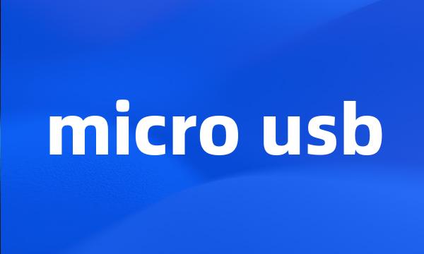 micro usb